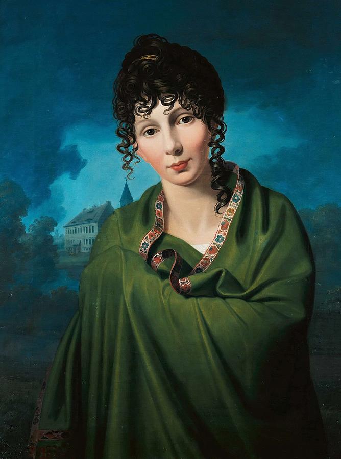Johann Friedrich Bury - Countess Luise von Voss 1810 Painting by Celestial Images