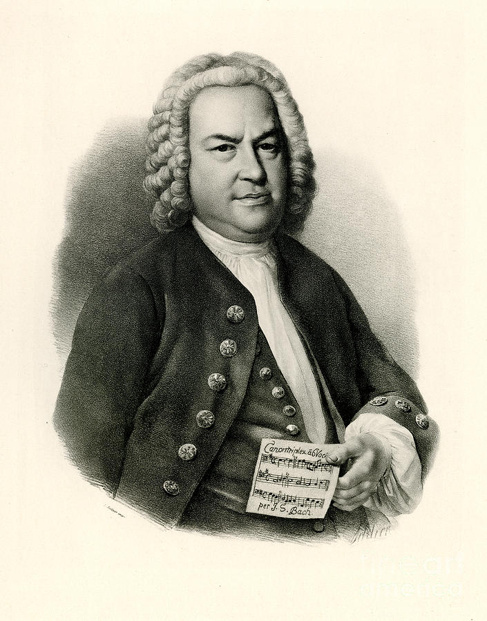 Js Bach Antique Engraved Portrait Stock Illustration - Download