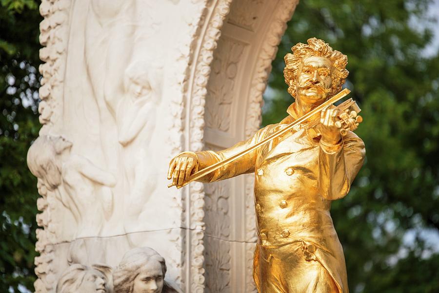 Johann Strauss Statue In Vienna Digital Art by Sergio Arias Ramon
