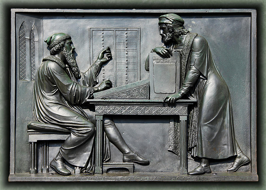 Johannes Gutenberg Bas Relief by Debi Dalio Johannes Gutenberg Bas Relief by Debi Dalio