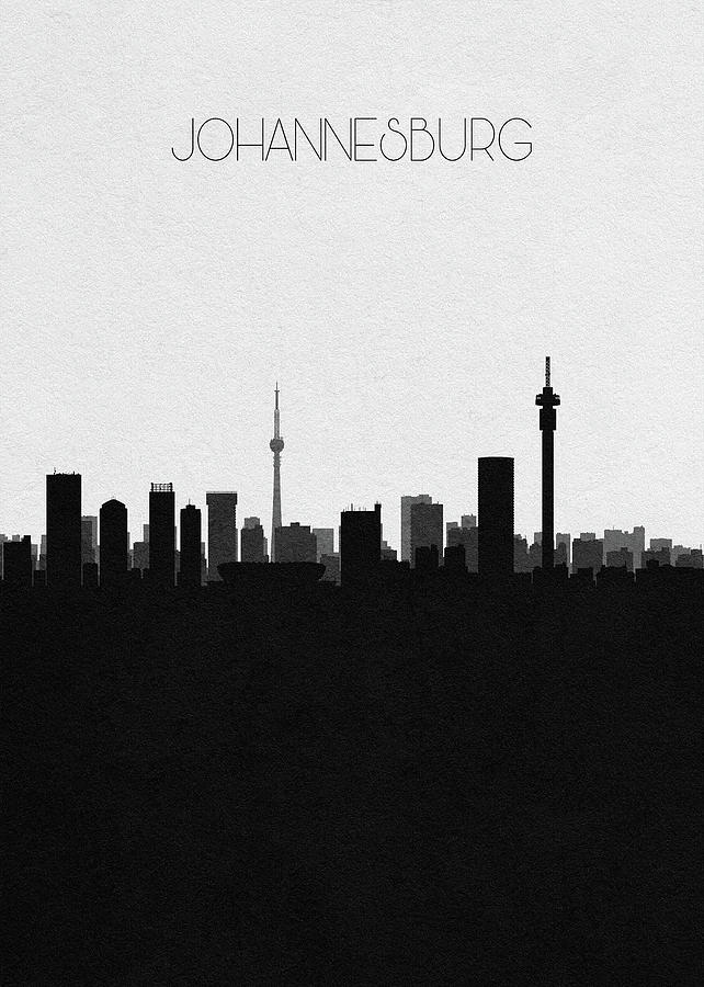 Johannesburg Cityscape Art Digital Art by Inspirowl Design