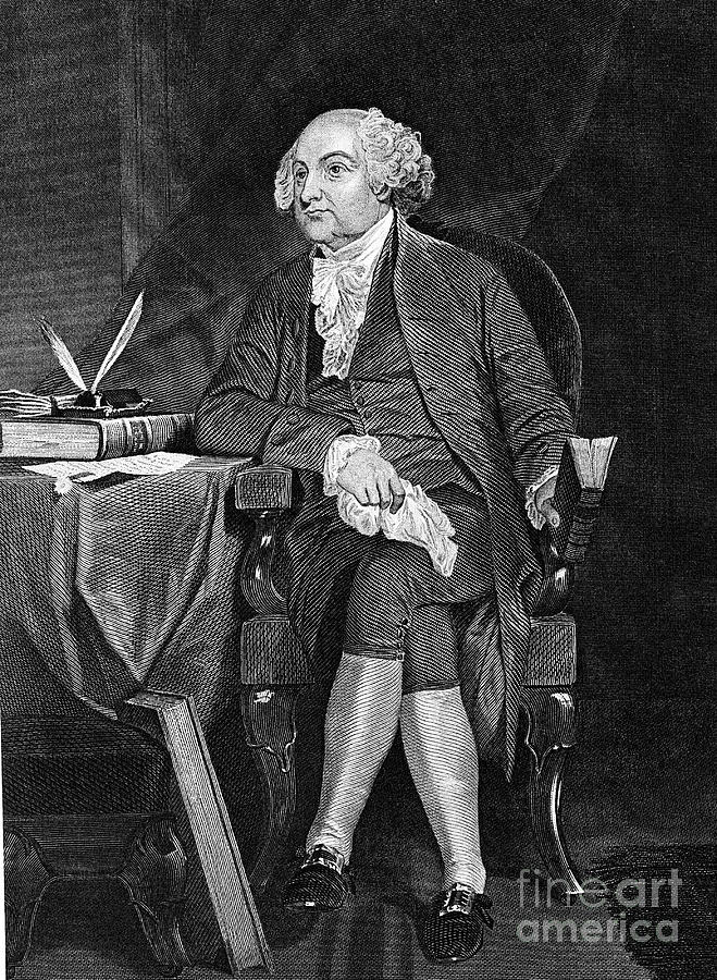 John Adams 1735-1826, Second President Drawing by Print Collector