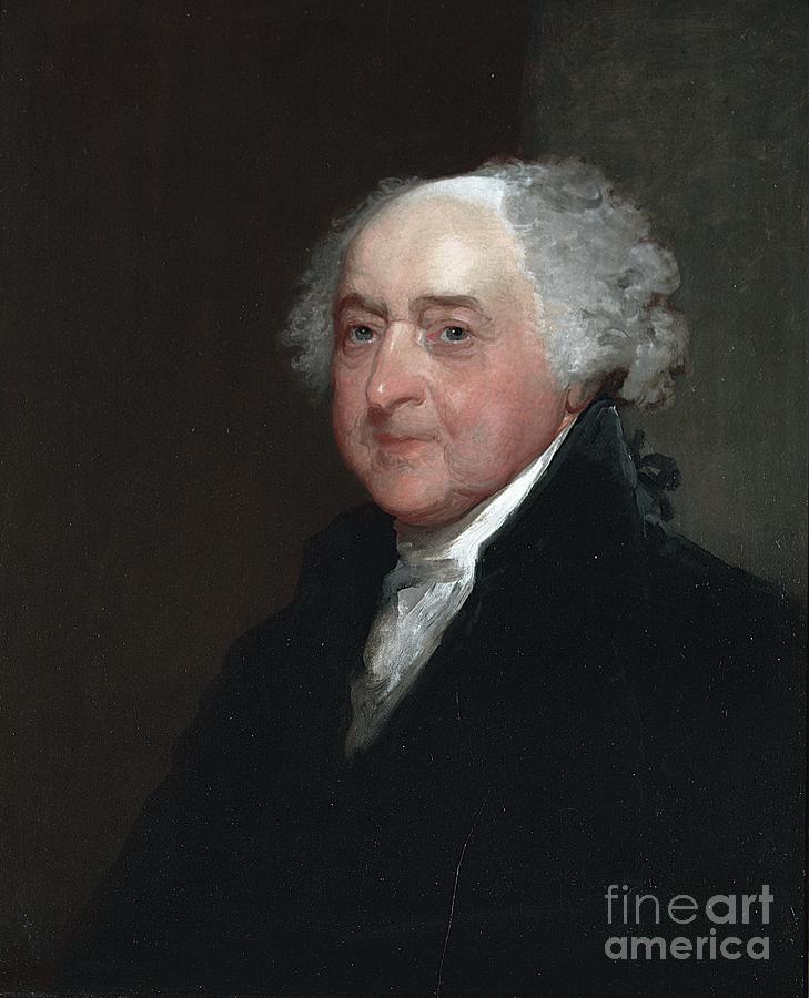 John Adams Painting - John Adams, Circa 1815 Oil On Panel by Gilbert Stuart