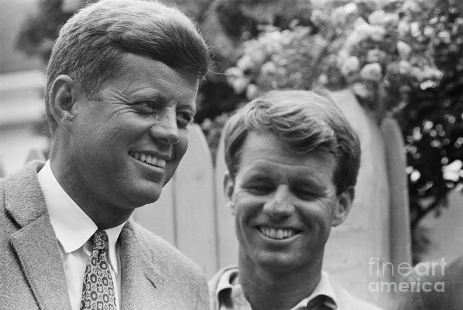 John And Robert Kennedy In Massachusetts Photograph by Bettmann