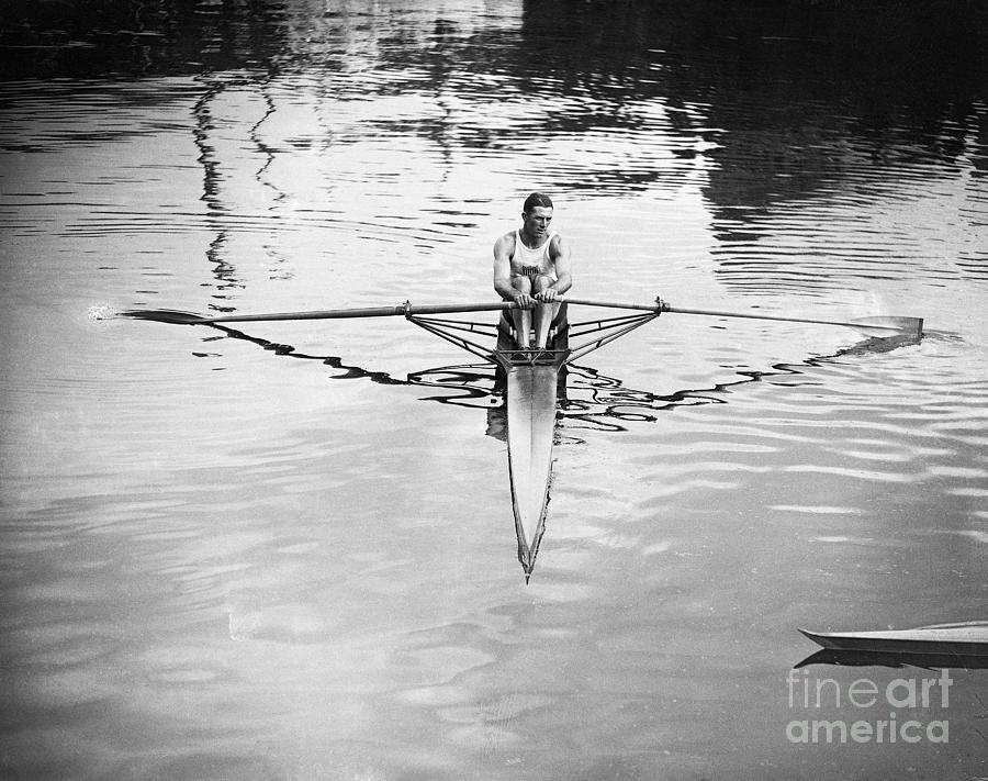 John B. Kelly Rowing Sculling Boat Photograph by Bettmann