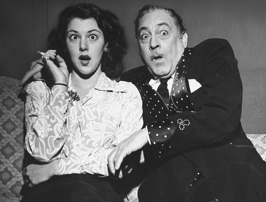 Black And White Photograph - John Barrymore and Diana Barrymore by Eliot Elisofon