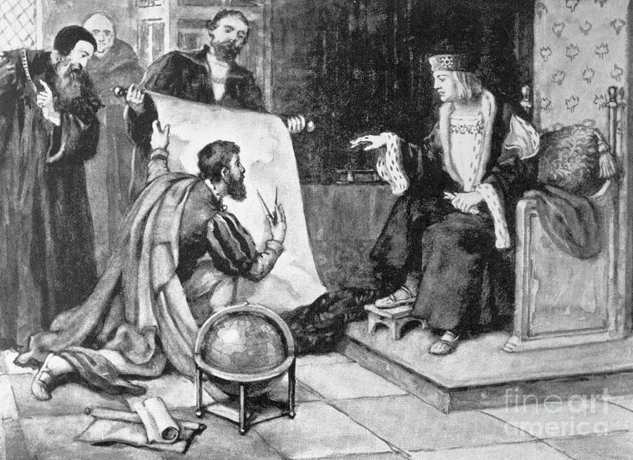 John Cabot Explaining Voyage To King Photograph by Bettmann