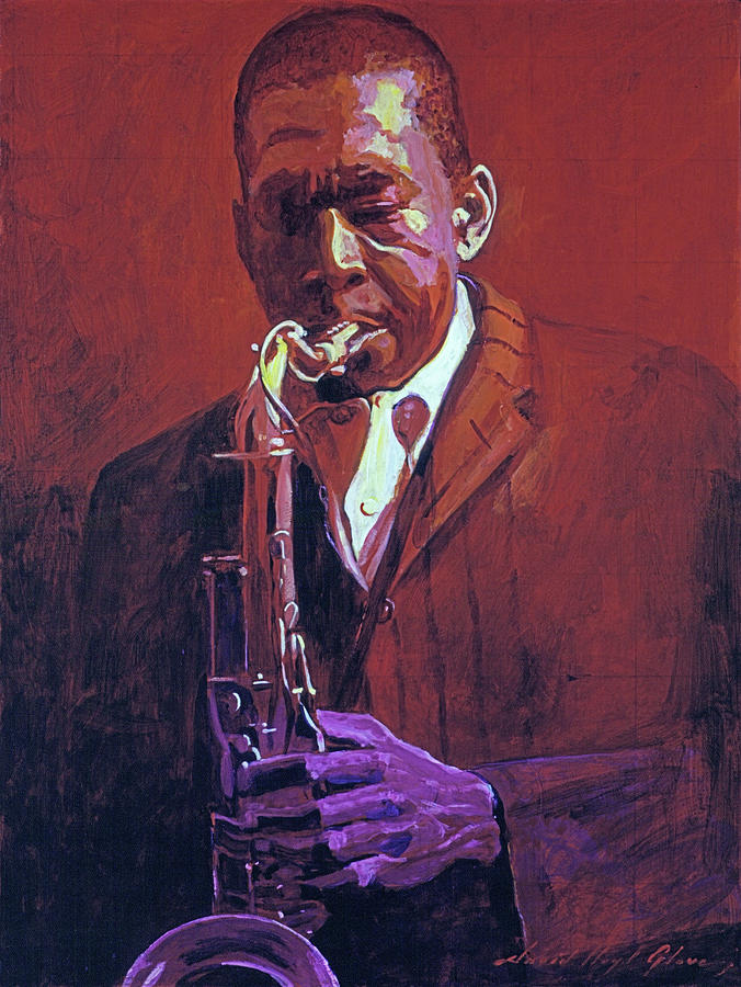 John Coltrane Painting - John Coltrane by David Lloyd Glover
