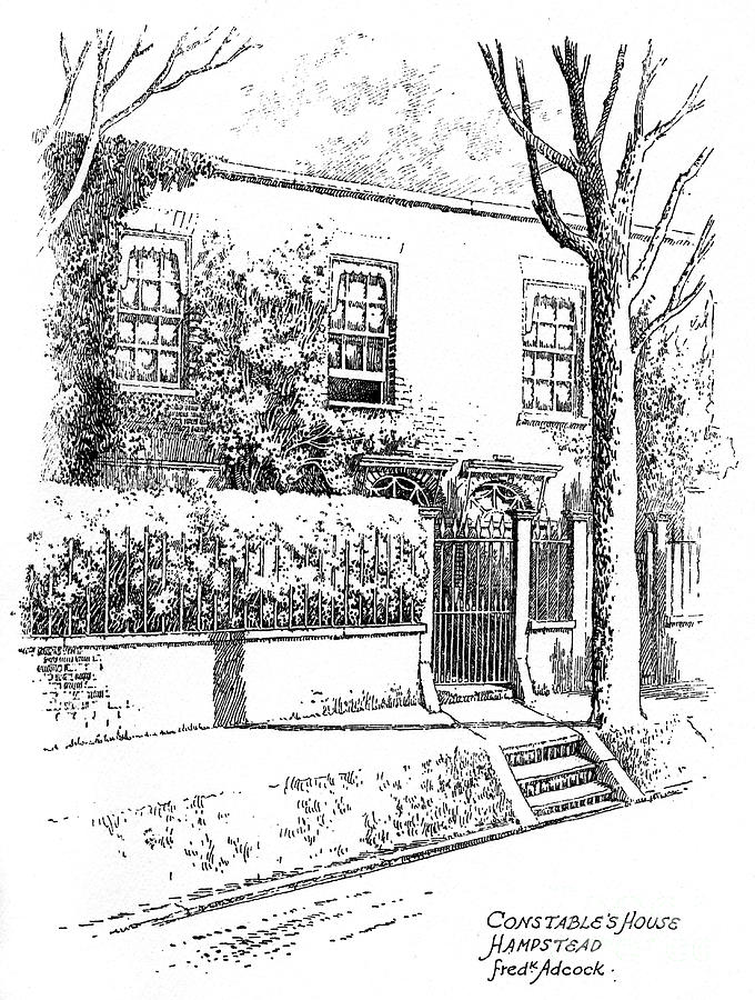 John Constables House, Hampstead Drawing by Print Collector