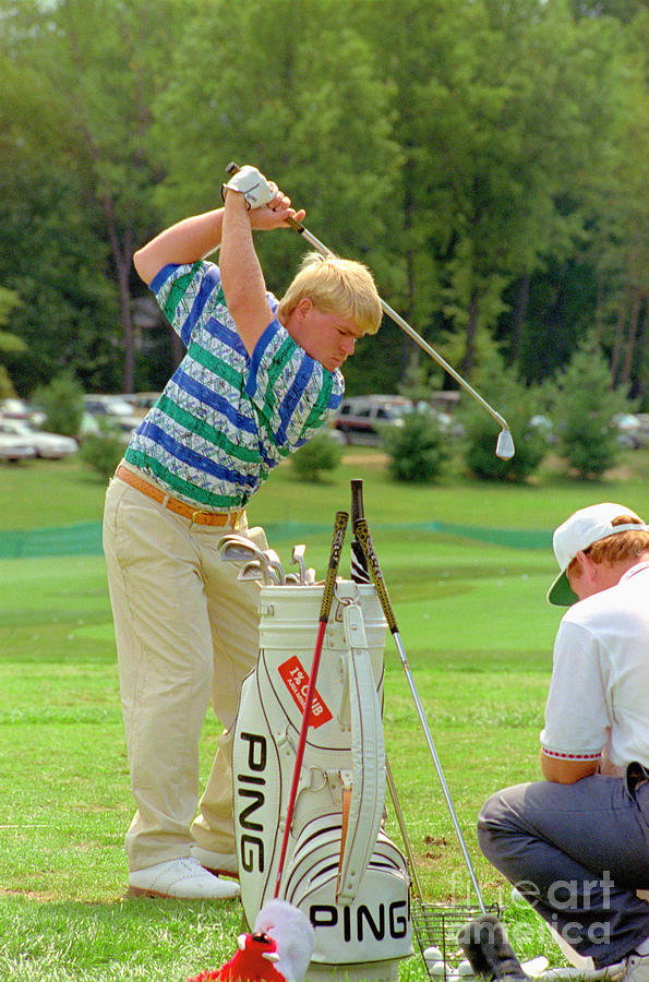 John Daly Practicing His Drive Photograph by Bettmann
