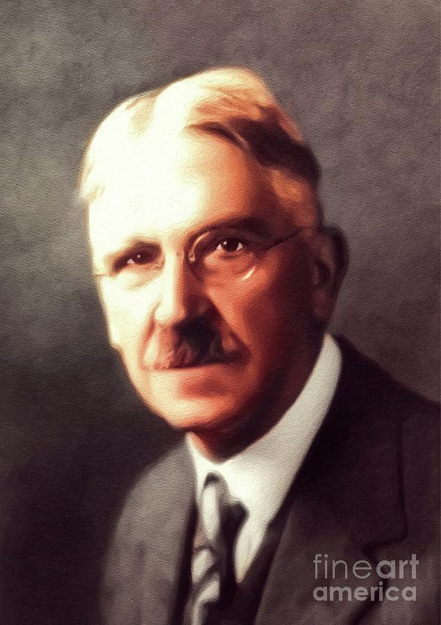 Vintage Painting - John Dewey, Philosopher by Esoterica Art Agency