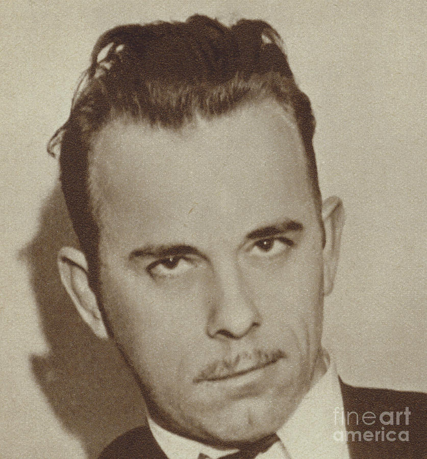 Black And White Photograph - John Dillinger, American gangster and bank robber by American School