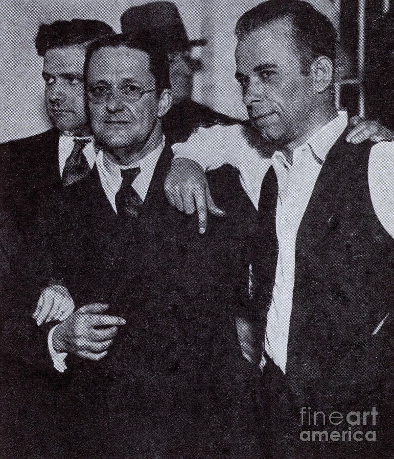 Black And White Photograph - John Dillinger, right, American gangster, 1934 by American School