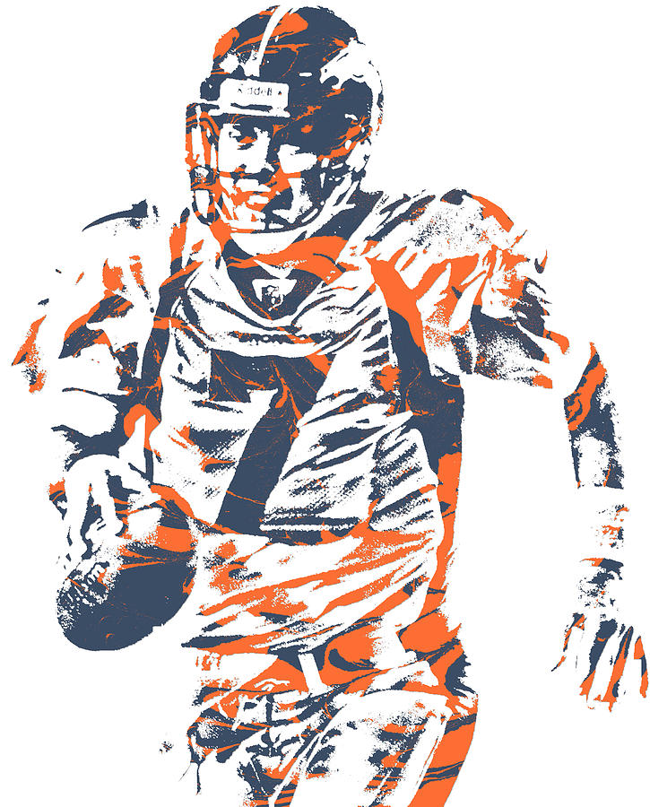 John Elway Denver Broncos Pixel Art 150 Mixed Media by Joe Hamilton - Pixels