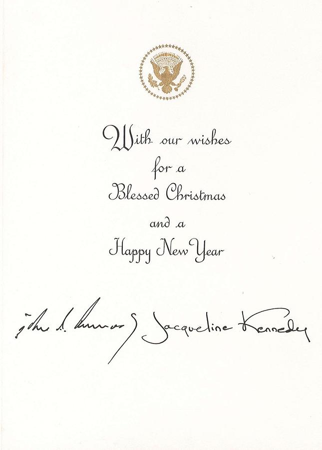 John F. and Jacqueline Kennedy - The Last Christmas Card Autographed ...