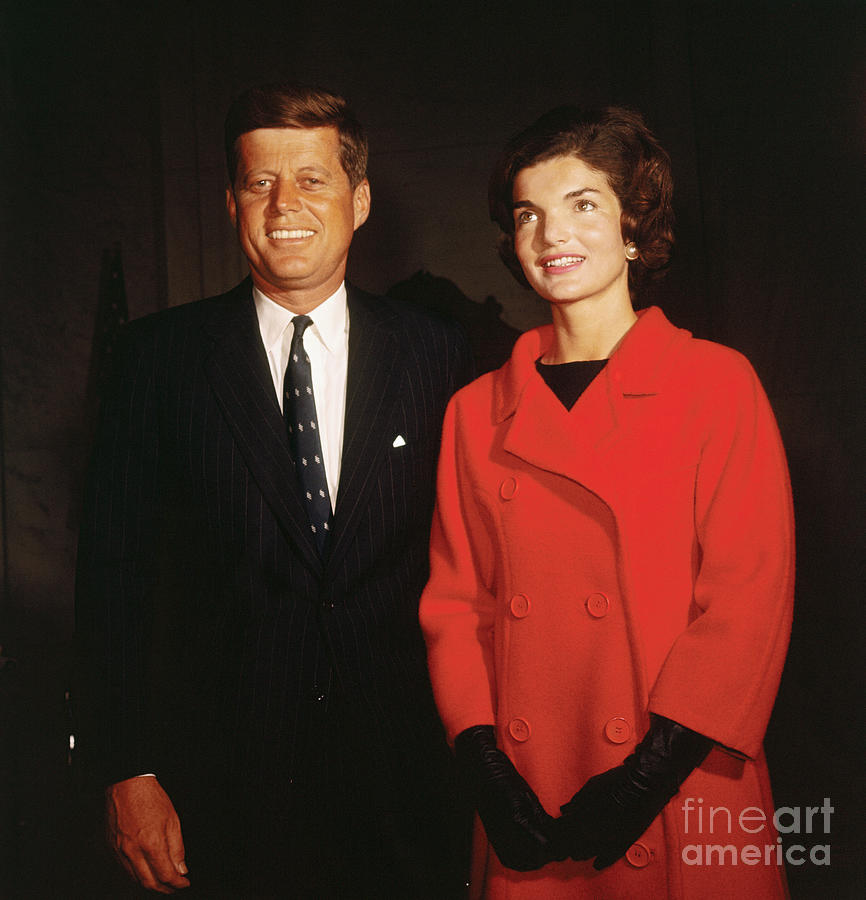 John F. Kennedy And His Wife Photograph by Bettmann