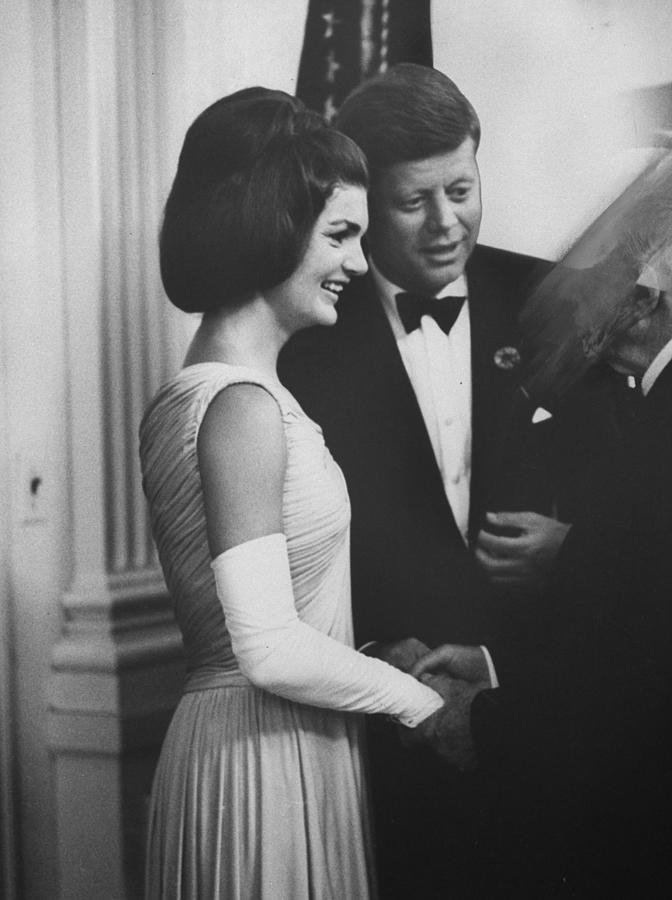 John F. Kennedy And Jacqueline Kennedy Photograph by Art Rickerby