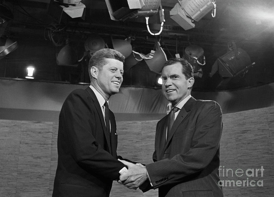 John F. Kennedy And Richard M. Nixon Photograph by Bettmann