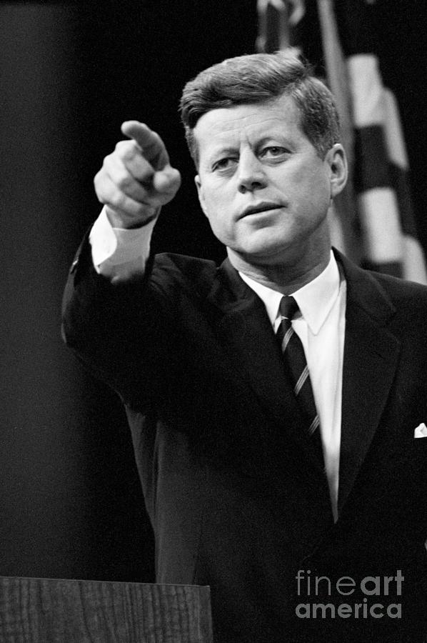 John F. Kennedy Gestures During News Photograph by Bettmann