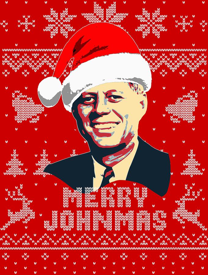 Santa Digital Art - John F Kennedy Merry Johnmas by Filip Hellman Santa Digital Art - John F Kennedy Merry Johnmas by Filip Hellman