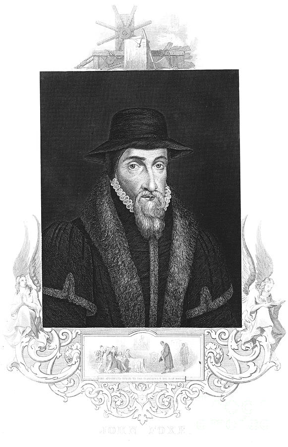 John Foxe, 16th Century English Drawing by Print Collector John Foxe, 16th Century English Drawing by Print Collector
