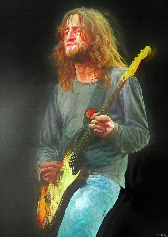 John Frusciante Digital Art by Mal Bray