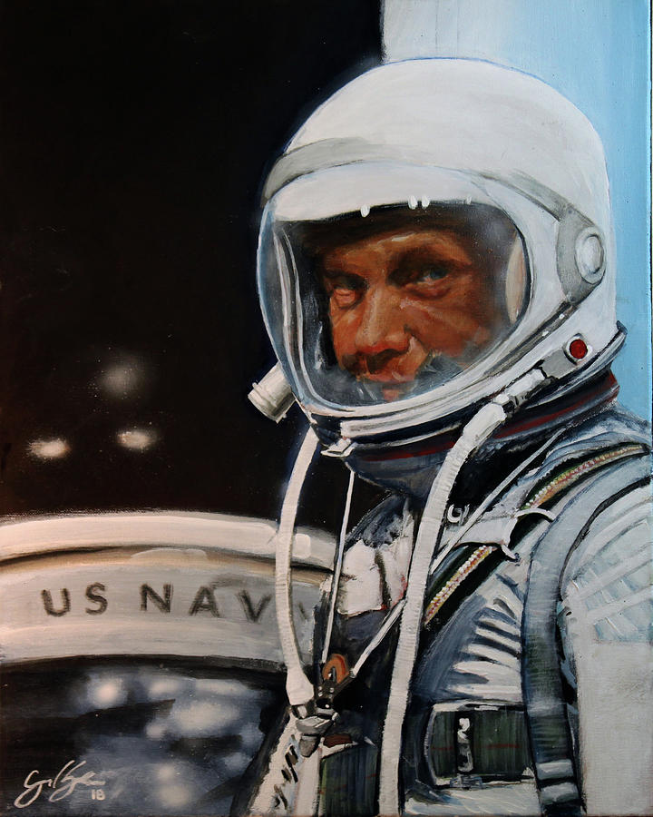 John Glenn V2 Painting By Simon Kregar - Fine Art America