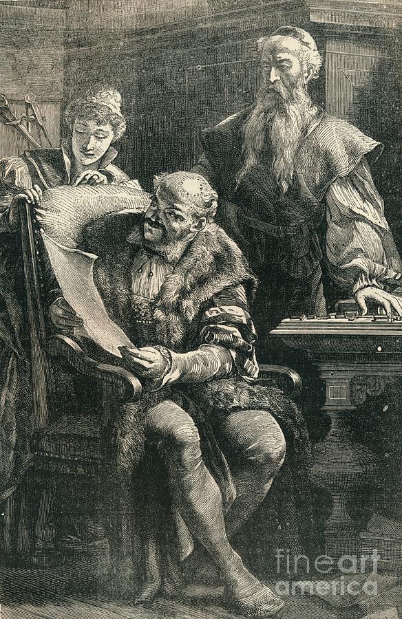 John Gutenberg Showing Part Drawing by Print Collector