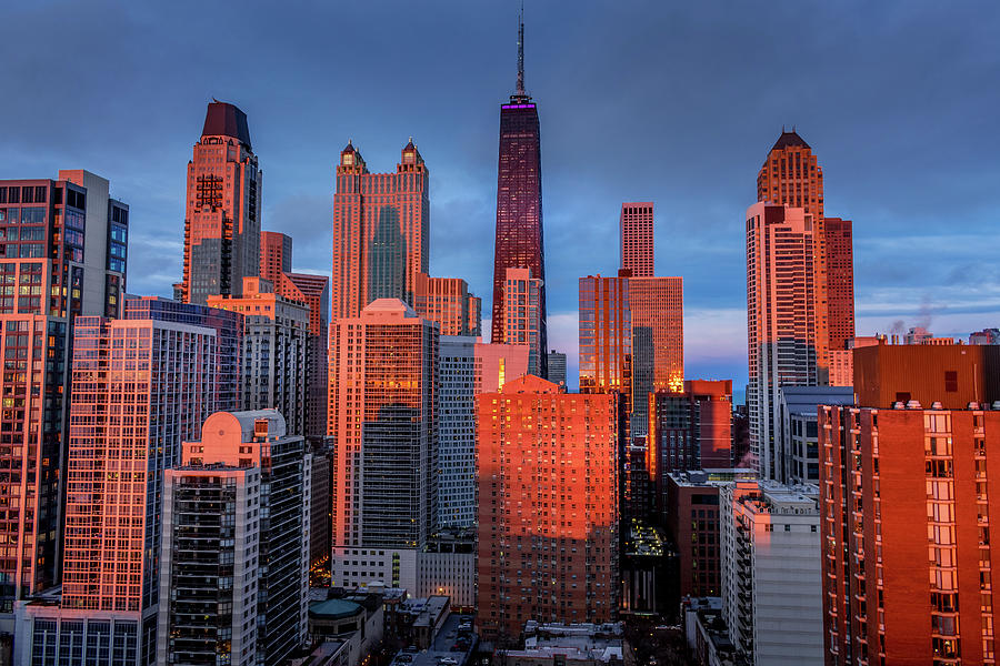 John Hancock Sunset - Chicago, IL by Bobby King John Hancock Sunset - Chicago, IL by Bobby King