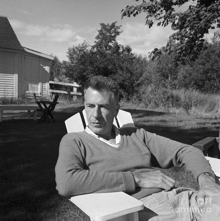 John Kenneth Galbraith Sitting Photograph by Bettmann