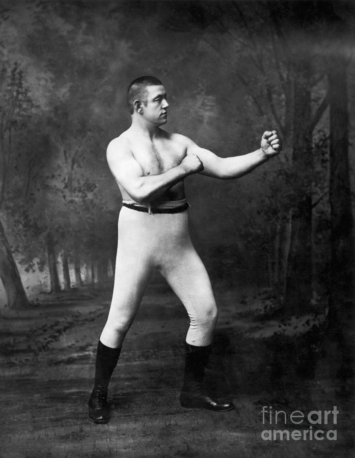 John L. Sullivan In Fighting Stance Photograph by Bettmann