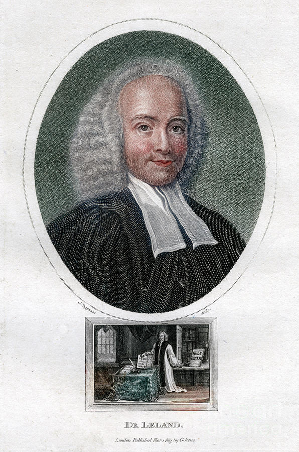 John Leland, 18th-century English Drawing by Print Collector John Leland, 18th-century English Drawing by Print Collector
