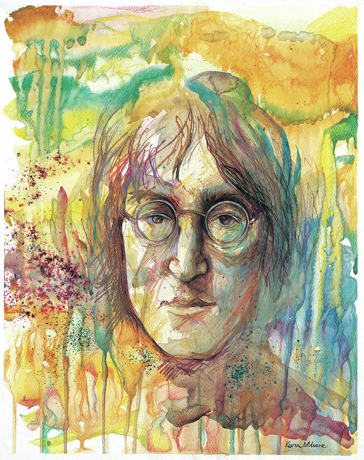 John Lennon Painting by Kevin Derek Moore