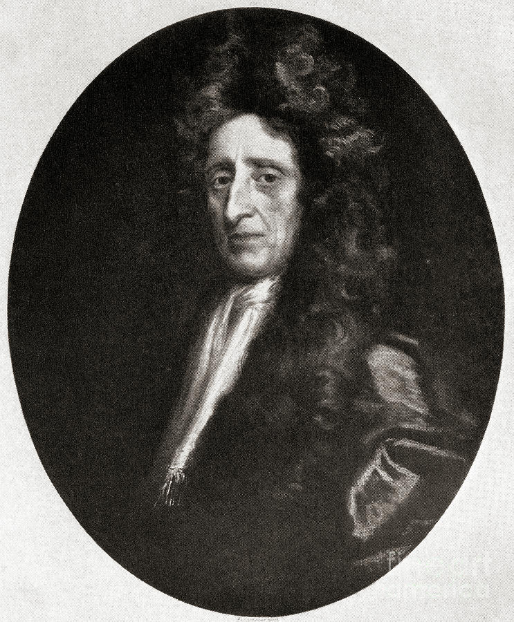 Portrait Drawing - John Locke, English Philosopher And Physician by English School