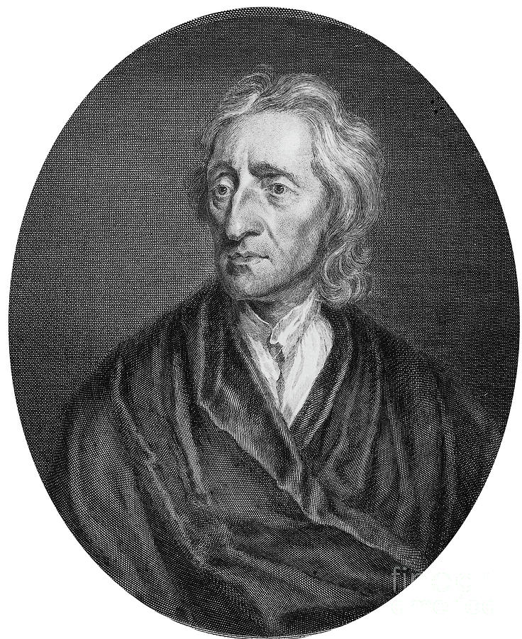 John Locke, English Philosopher Engraving After Tertue, 1738 Drawing by English School