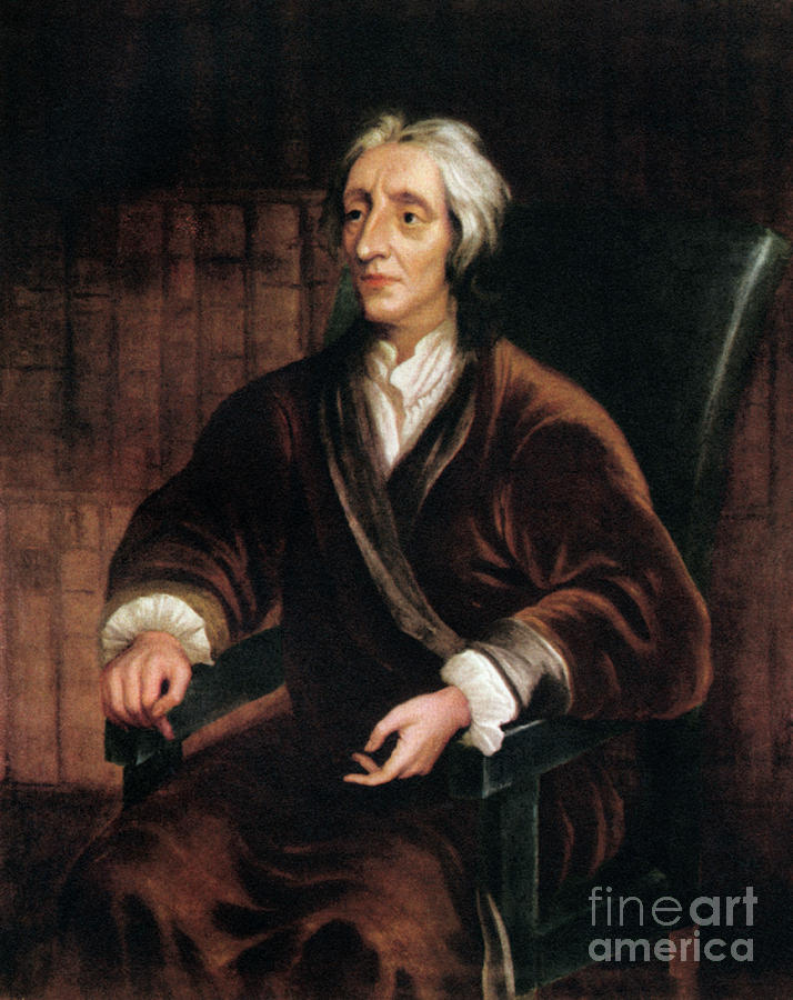John Locke, Portrait Drawing by Godfrey Kneller