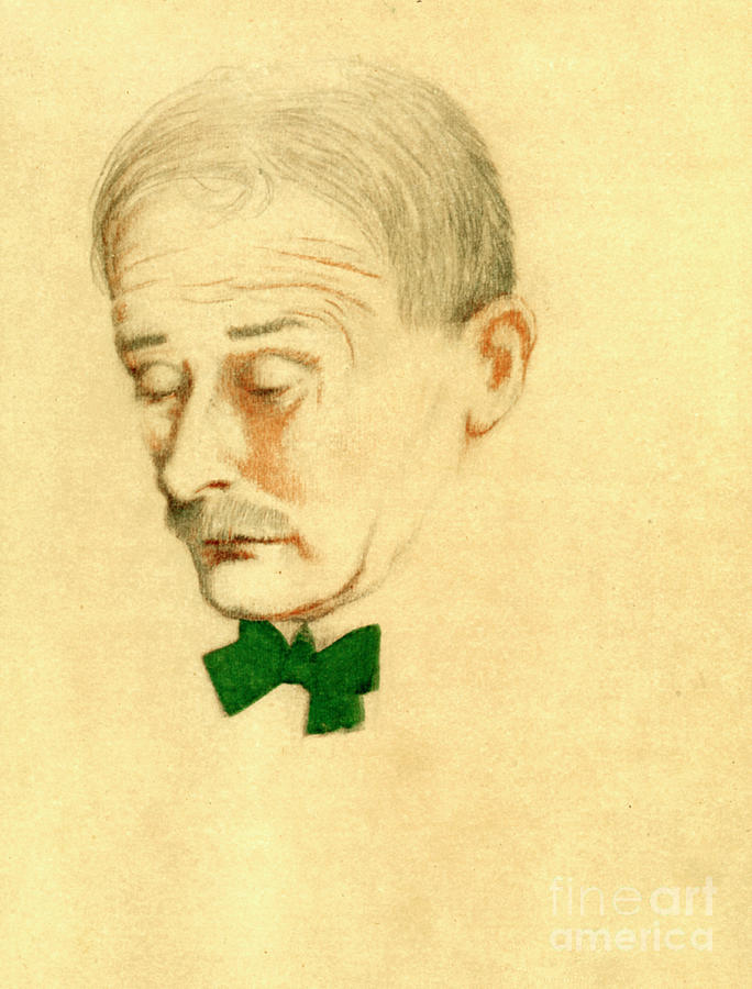 John Masefield 1878-1967, English Poet Drawing by Print Collector