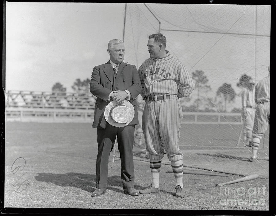 John Mcgraw With Rogers Hornsby Photograph by Bettmann