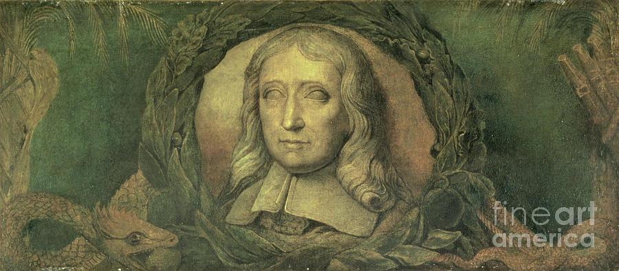 John Milton, C.1800-03 Photograph by William Blake