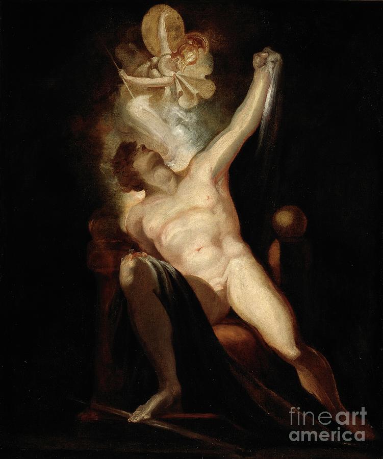 John Miltons Paradise Lost, Satan And The Birth Of Sin Book II Painting by Henry Fuseli