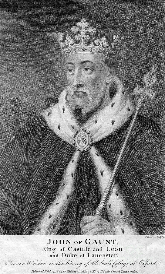 John Of Gaunt, 1st Duke Of Lancaster Drawing by Print Collector