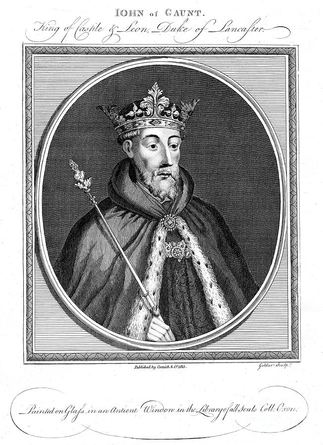 Black And White Drawing - John Of Gaunt, Duke Of Lancaster by Print Collector