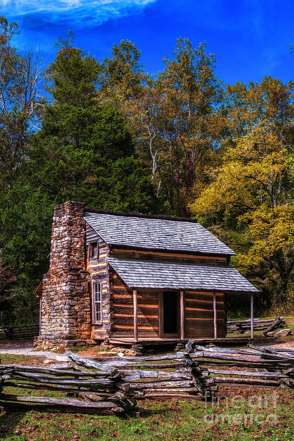 John Oliver Log Cabin Photograph by Bill Frische