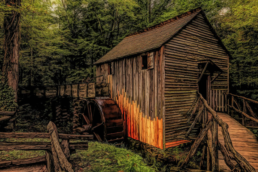 John P. Cable Grist Mill Hdr Photograph