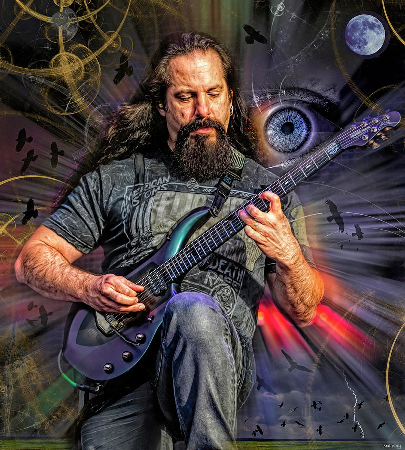Music Mixed Media - John Petrucci Dream Theater by Mal Bray