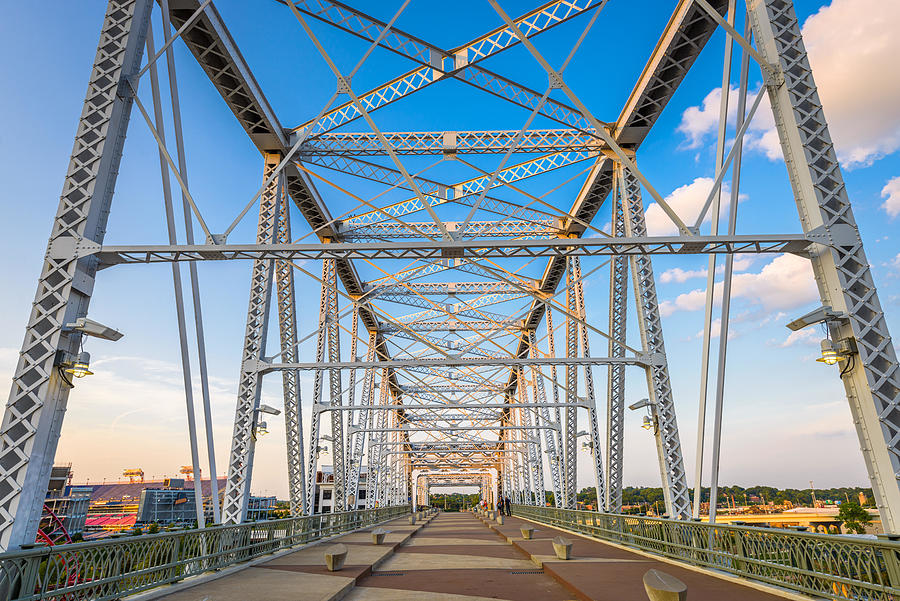 Nashville Photograph - John Seigenthaler Pedestrian Bridge by Sean Pavone