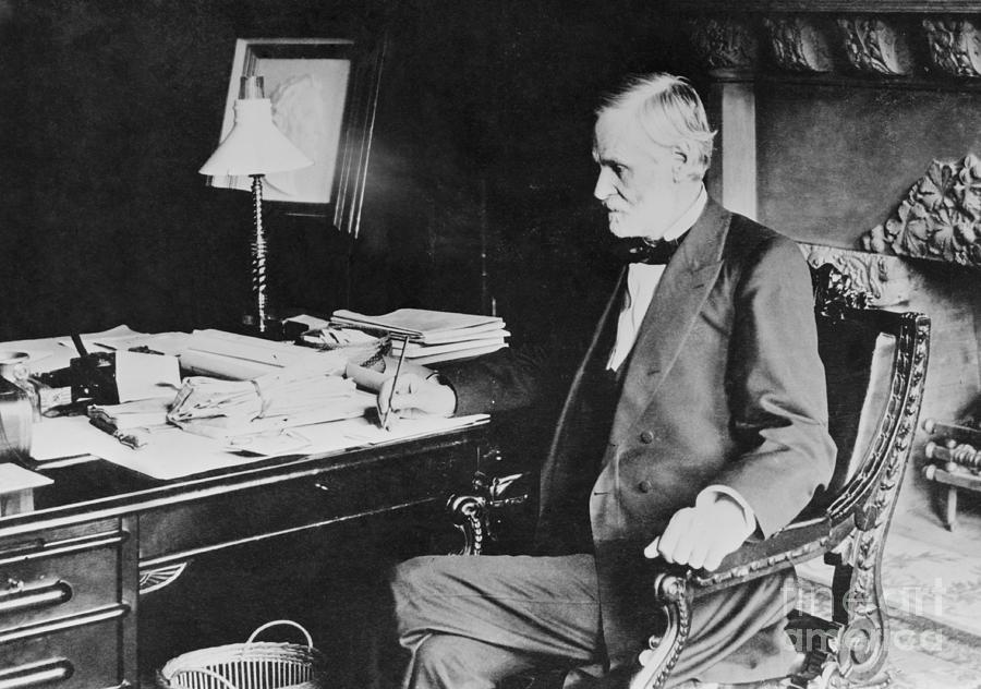 John Sherman Seated At His Desk Photograph by Bettmann