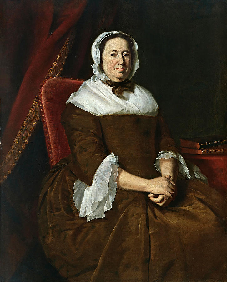 John Singleton Copley -Boston, 1738-London, 1815-. Portrait of Mrs. Samuel Hill -Miriam Kilby- -c... Painting by John Singleton Copley -1738-1815-