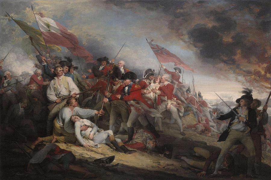 John Trumbull - The Battle of Bunkers Hill, June 17, 1775 1786 Painting by John Trumbull