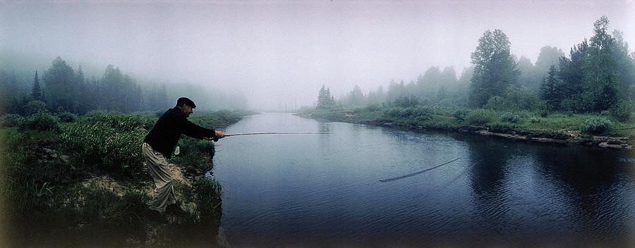 Trout Photograph - John Voelker Fishing by Robert W. Kelley